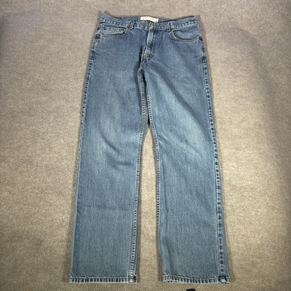 Levis 505 Jeans Mens 35x33 (Tag 36x34) Regular Fit Sraight Leg‎ Blue Denim Y2K